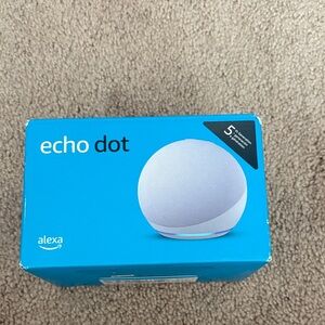 Amazon Echo Dot in Blue and White